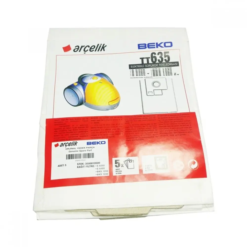 Arçelik TT 630 Kağıt Toz Torbası