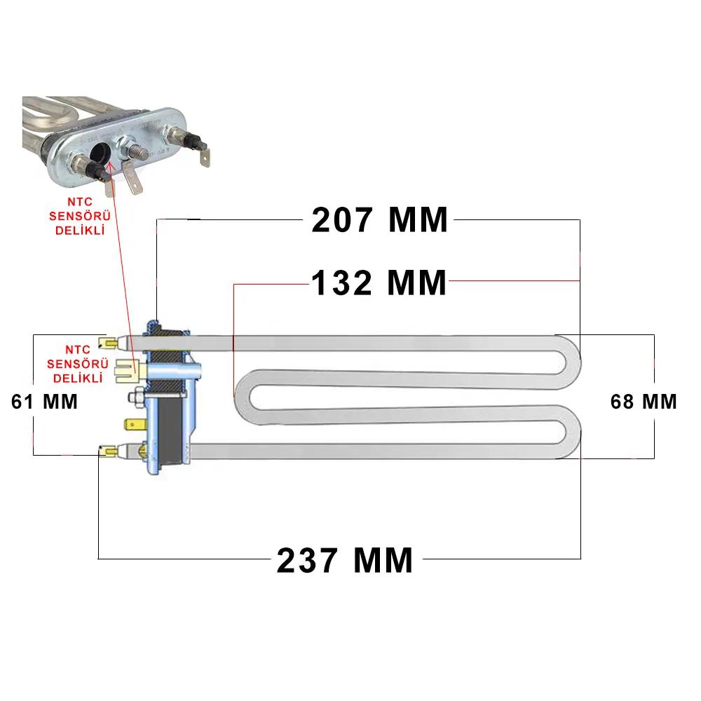 Bosch WAK24169IN Çamaşır Makinesi Termikli Rezistans Artiko