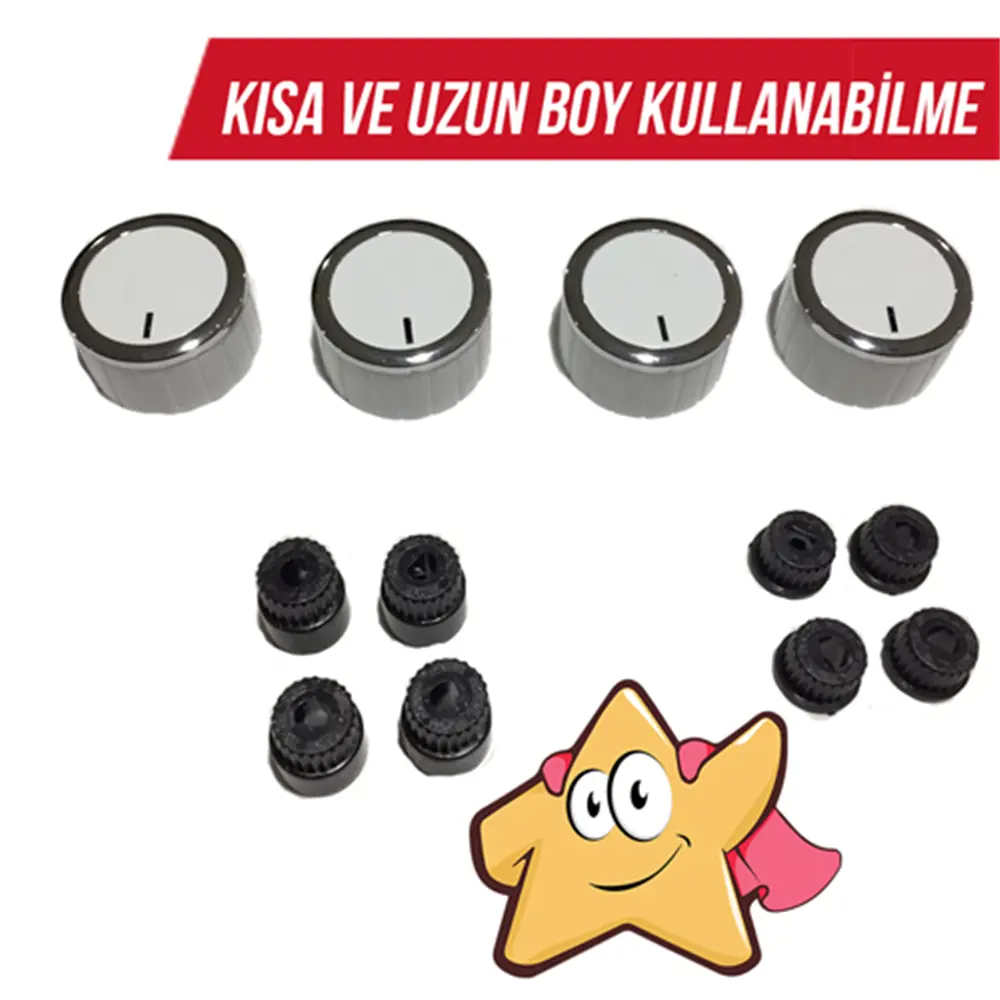 Universal Ankastre / Ocak Düğme Seti Beyaz